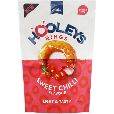 Calbee Hooleys Sweet Chilli Flavour Rings 90g