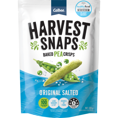 Calbee Harvest Snaps Original Salted Baked Pea Crisps 120g