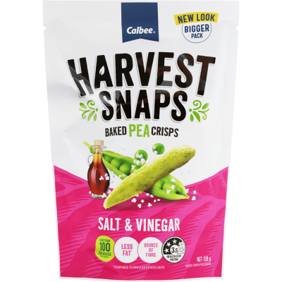 Calbee Salt & Vinegar Flavour Baked Pea Crisps 120g