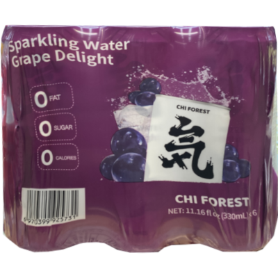 Genki  Forest Grape Sparkling Water 6 x 330ml