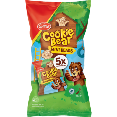 Griffin's Cookie Bear Mini Bears Biscuits 5 x 30g