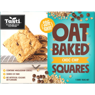 Tasti Choc Chip Oat Baked Squares 150g