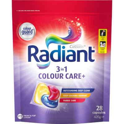 Radiant 3 In 1 Colour Care Laundry Capsules 28 x 15g
