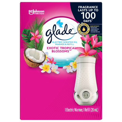 Glade Exotic Tropical Blossoms Electric Scented Oil Warmer & Refill 20ml