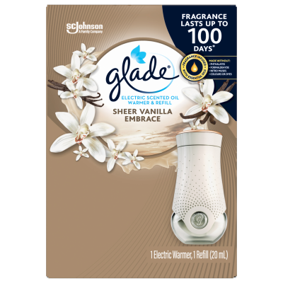 Glade Sheer Vanilla Embrace Vanilla Electric Scented Oil Warmer & Refill 20ml