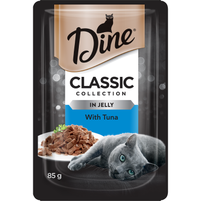 Dine Classic Collection Tuna Chunks In Jelly Wet Cat Food 85g