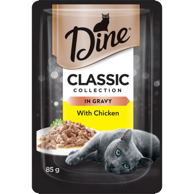 Dine Classic Collection Chicken Chunks In Gravy Wet Cat Food 85g