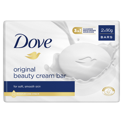 Dove Original Beauty Cream Bar Soap 2 x 90g