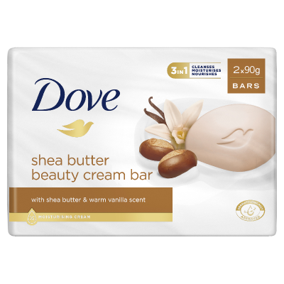 Dove Shea Butter Beauty Cream Bar Soap 2 x 90g
