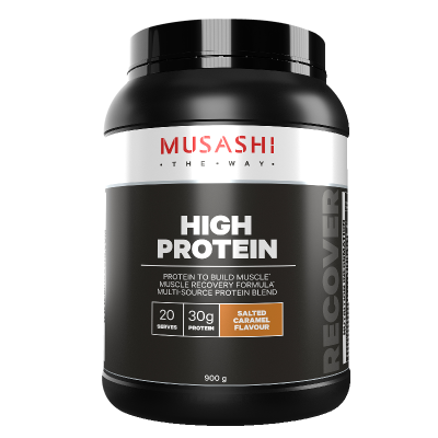 Musashi High Protein Salted Caramel Flavour Protein Powder 900g