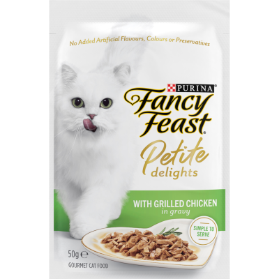 Purina Fancy Feast Petite Delights Grilled Chicken In Gravy Gourmet Cat Food 50g