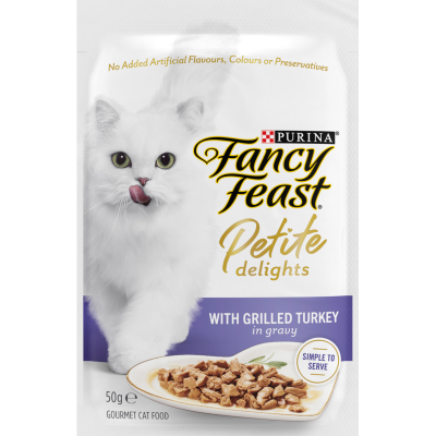 Purina Fancy Feast Petite Delights Grilled Turkey In Gravy Gourmet Cat Food 50g