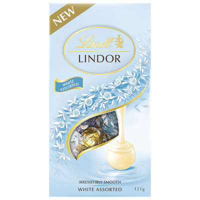 Lindt Lindor White Assorted Chocolates Pouch 121g