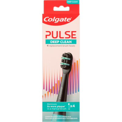 Colgate Pulse Deep Clean Toothbrush Heads 4pk