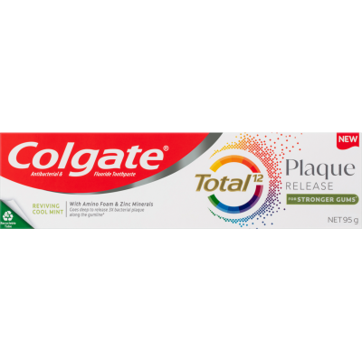 Colgate Total Plaque Release Reviving Cool Mint Toothpaste 95g