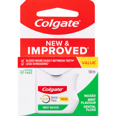 Colgate Total Mint Waxed Dental Floss Value Pack 100m