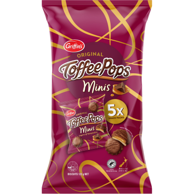 Griffin's Toffee Pops Original Minis Chocolate Biscuits 5 x 25g