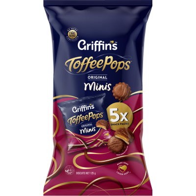 Griffin's Toffee Pops Original Minis Chocolate Biscuits 125g