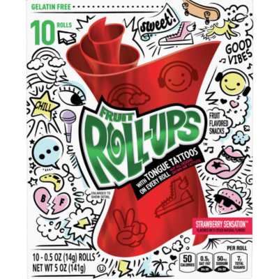 Fruit Roll-Ups Strawberry Sensation Fruit Rolls 10 x 14g