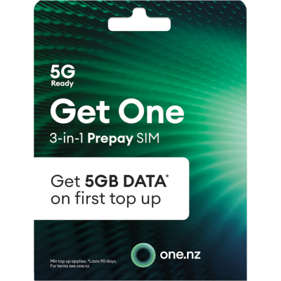 One NZ 5G Prepay One Triple Sim Pack Mobile Card 1pk