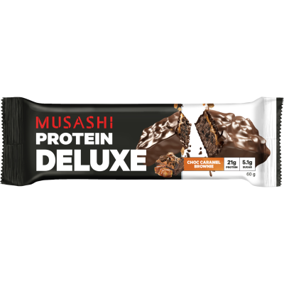 Musashi Choc Caramel Brownie Protein Deluxe Bar 60g