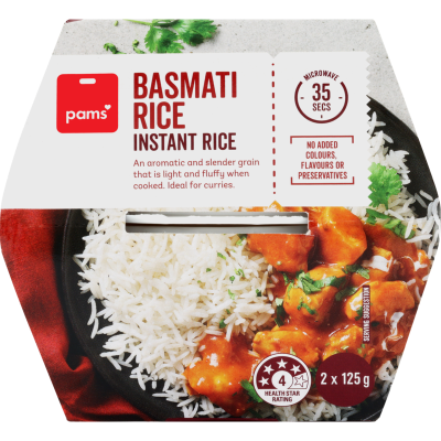 Pams Basmati Rice 2 x 125g