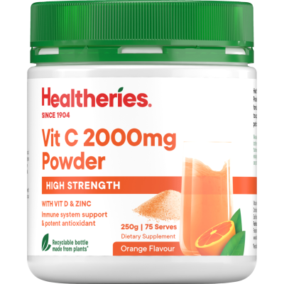 Healtheries High Strength Vit C 2000mg Powder 250g