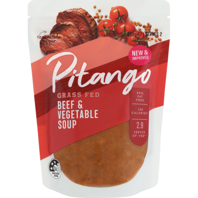 Pitango Grass Fed Beef & Vegetable Soup 600g