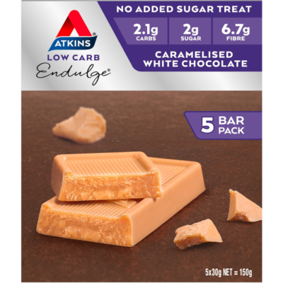 Atkins Endulge Caramelised White Chocolate Bar 5 x 30g