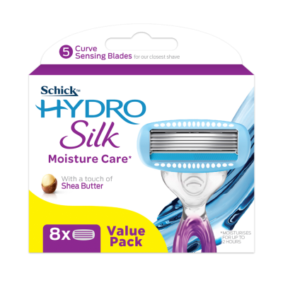 Schick Hydro Silk Razor + 8 Cartridges 8pk