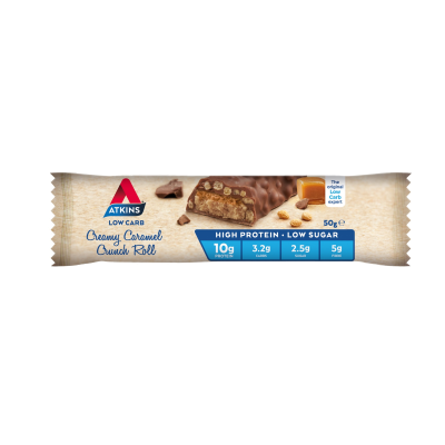 Atkins Low Carb Creamy Caramel Crunch Roll 50g