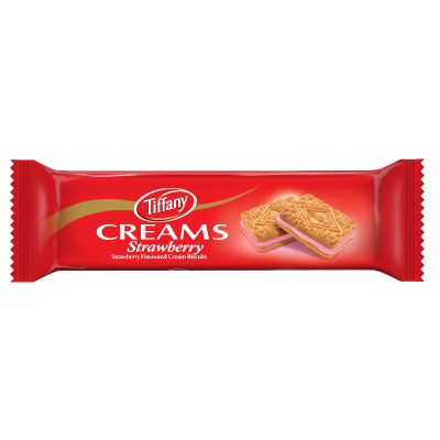 Tiffany Creams Strawberry Flavoured Biscuits 80g
