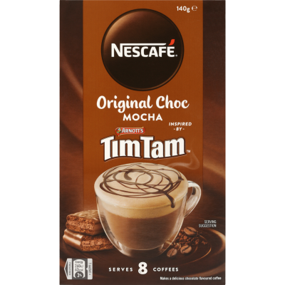 Nescafe Tim Tam Original Choc Mocha Coffee Sachets 8 x 17.5g