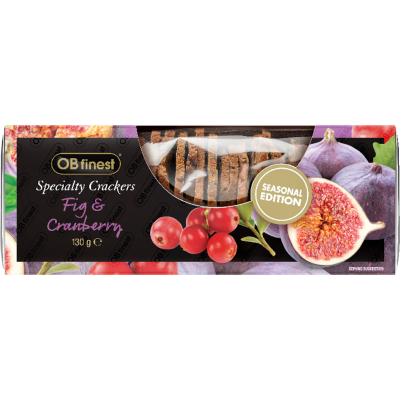 OB Finest Fig & Cranberry Crackers 130g