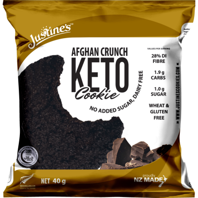 Justine's Afghan Crunch Keto Cookie 40g