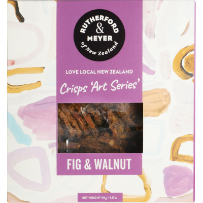 Rutherford & Meyer Crisp Art Series Fig & Walnut Crisps 90g