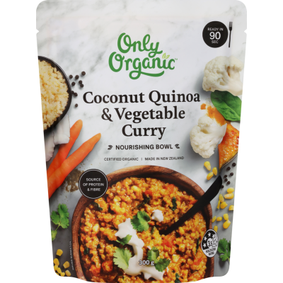 Only Organic Coconut Quinoa & Vegetable Curry Nourishing Bowl 300g