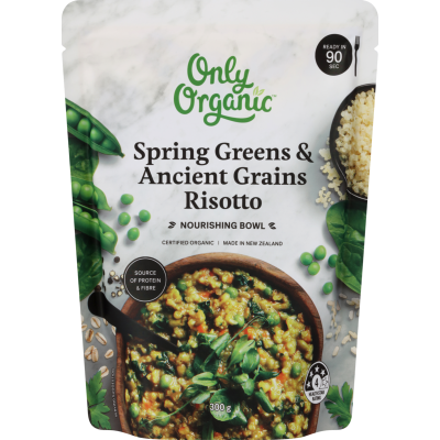 Only Organic Spring Greens & Ancient Grains Risotto Nourishing Bowl 300g