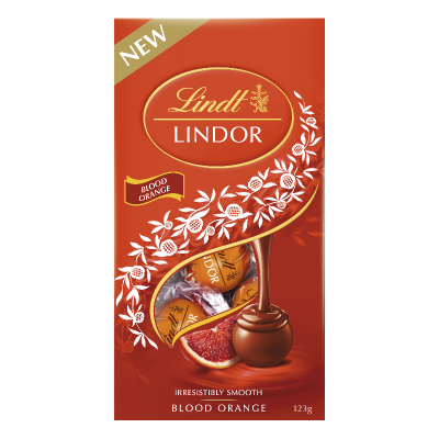 Lindt Lindor Blood Orange Chocolate Pouch 123g
