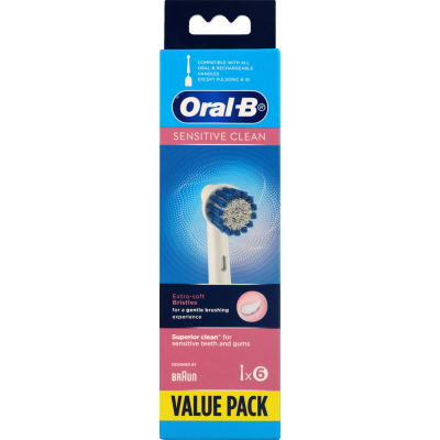 Oral-B Sensitive Clean Replacement Brush Heads 6pk