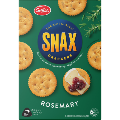 Griffin's Snax Rosemary Crackers 225g