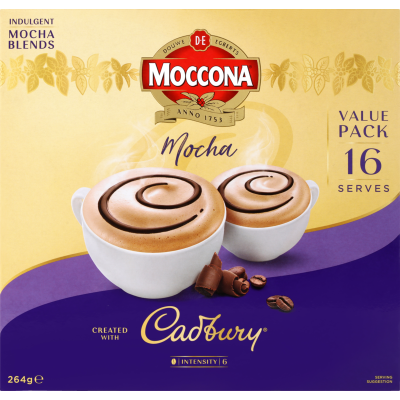 Moccona Cadbury Mocha Coffee Sachets 16pk