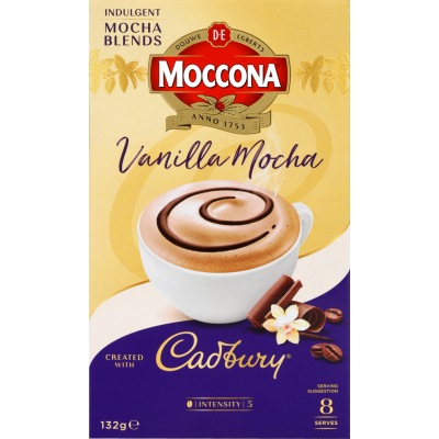 Moccona Cadbury Vanilla Mocha Coffee Mixes 8pk