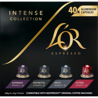 L'OR Intense Variety Pack Coffee Capsules 40pk
