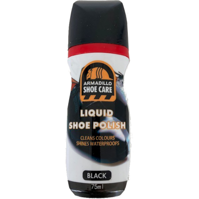 Armadillo Black Liquid Shoe Polish 75ml