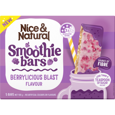 Nice & Natural Berrylicious Blast Flavour Smoothie Bars 5 x 20g