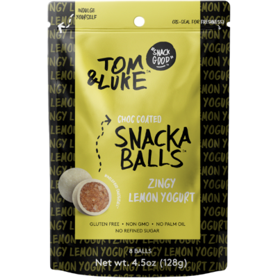 Tom & Luke Zingy Lemon Yogurt Choc Coated Snackaballs 128g