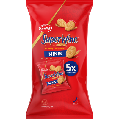 Griffin's Superwine Minis Biscuits 125g