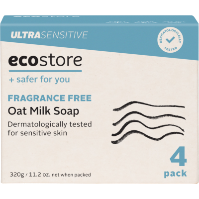 Ecostore Oat Milk Fragrance Free Ultra Sensitive Soap 4 x 80g