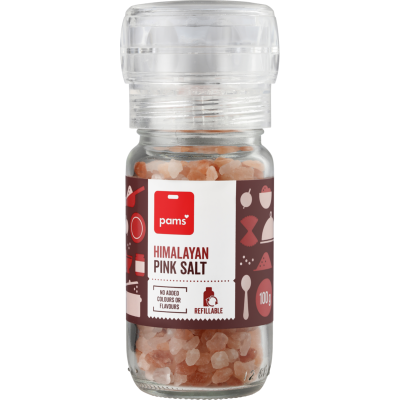 Pams Himalayan Pink Salt Grinder 100g